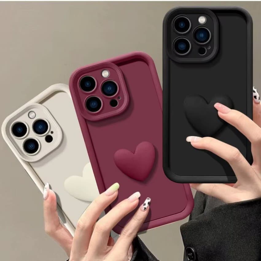 Para OPPO Reno 13 12 Pro 13F 12F 11F Encontrar X8 A3 A3X A40 3d Amor Coração Caso De Telefone Pacote Completo Fosco Anti