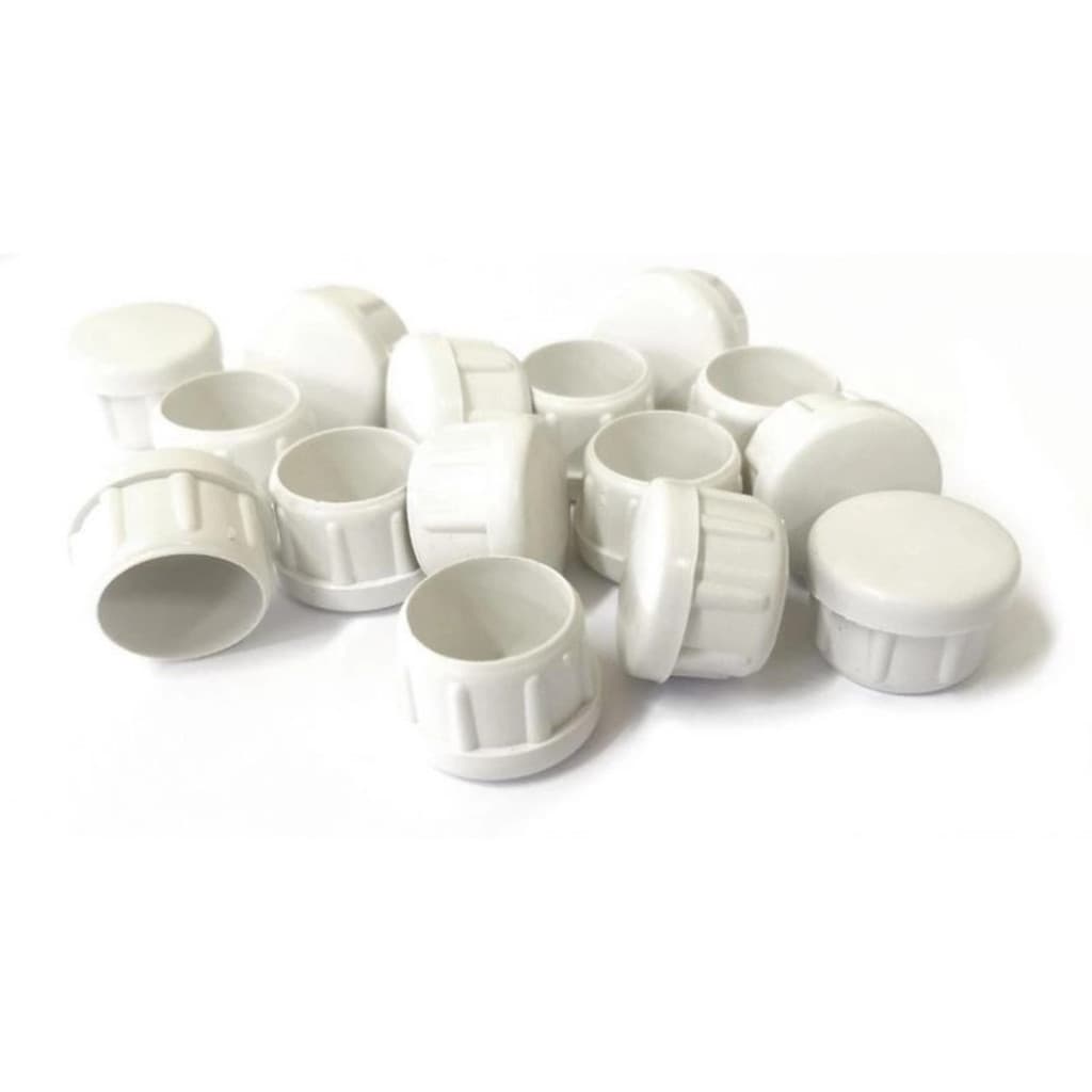 KIT 10 PÇS PONTEIRA REDONDA INTERNA PLASTICA 7/8 BRANCA