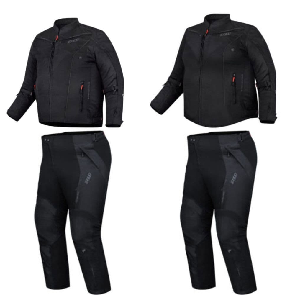 Conjunto X11 Moto Impermeável Casal Plus Size Stretch Preta