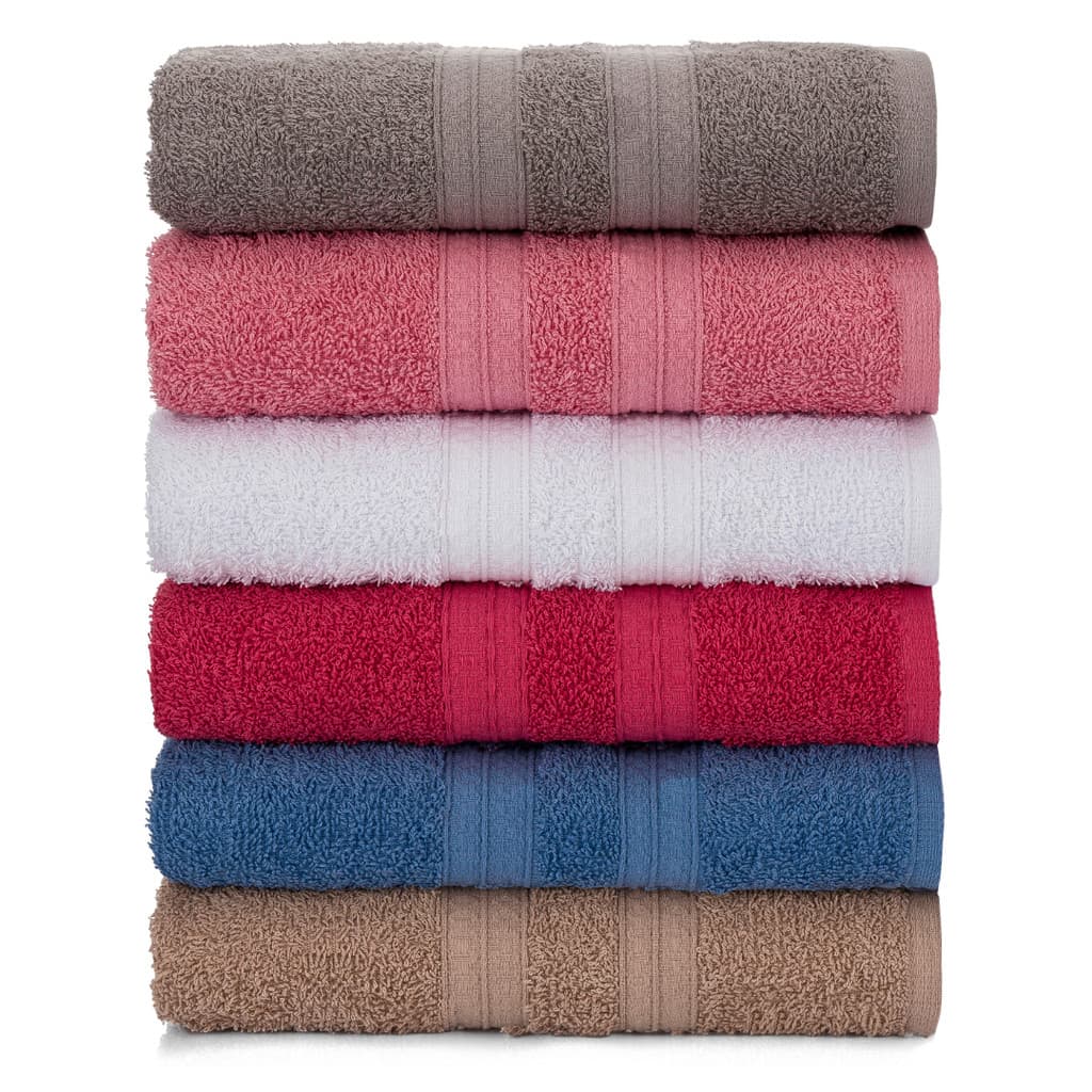 Kit 05 Toalhas de Rosto Felpuda Grossa Soft 140g 40x80cm  100% Algodão Alta Absorção Hotel/Pousada