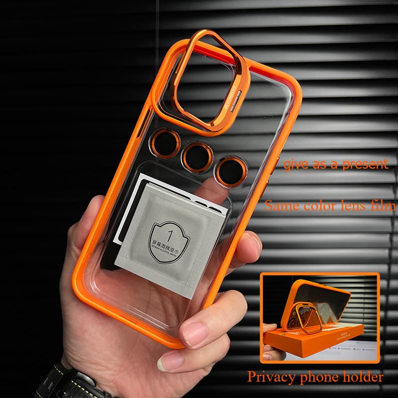 Luxo Acrílico Transparente Case Capa Capinha De Celular Para iPhone 17 16 15 14 13 12 11 Pro Max Plus