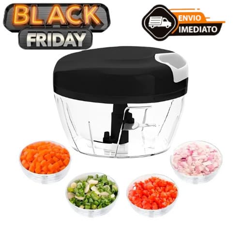 Processador de Alimentos Manual Triturador de Alho 500 ml 3 Laminas