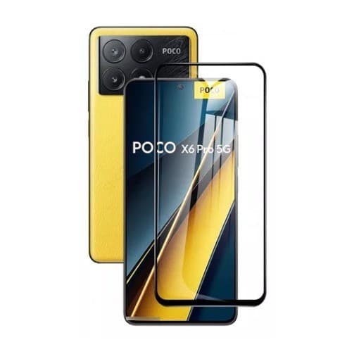 Kit 3 Kit 5 Película de Vidro 3D Grosso Poco X6 (5G) / X6 Pro (5G) Borda Curva Full