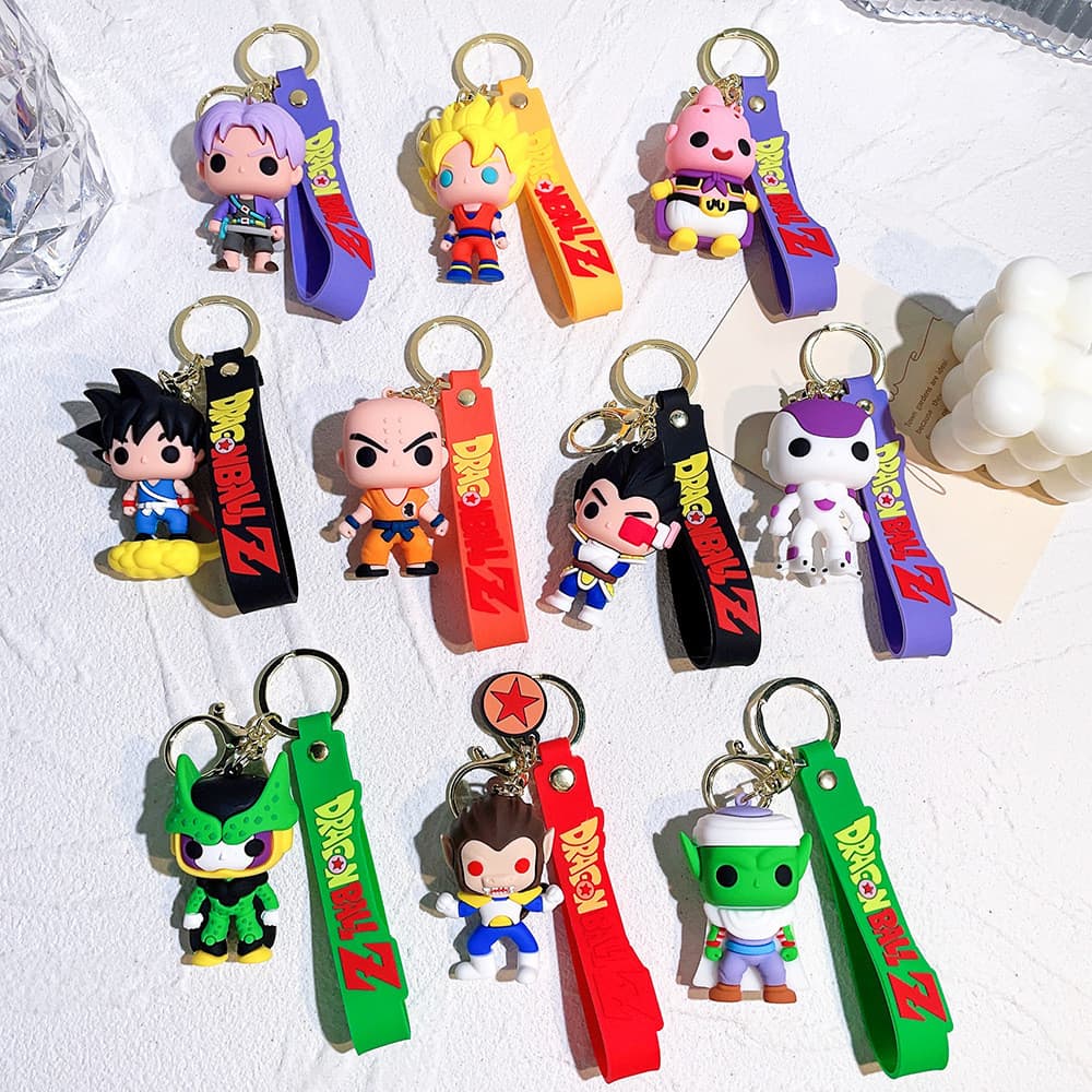 Q Versão Dragon Ball Chaveiro De silicone Monkey King Figura Pingente De Personagem De Desenho Animado Presente