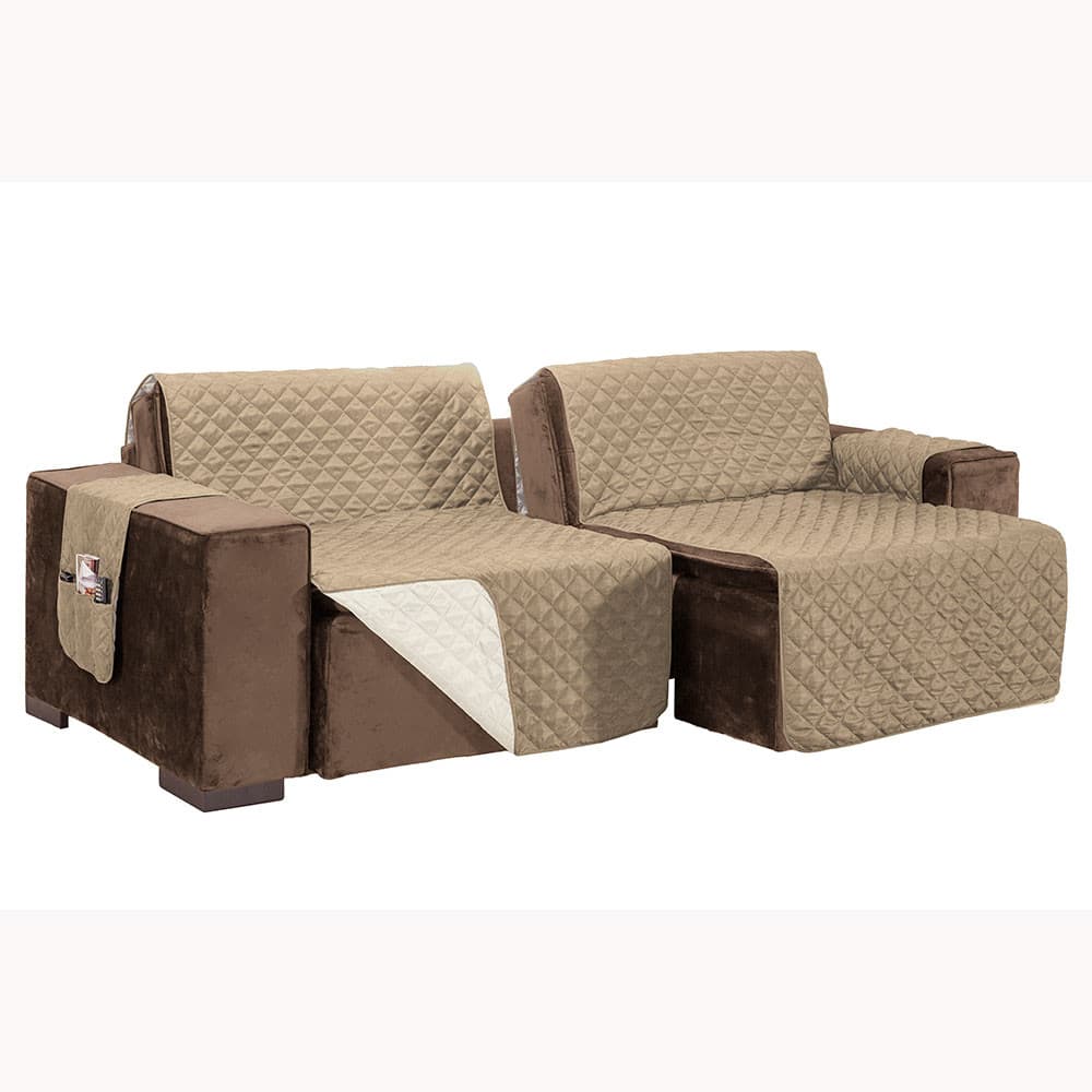 Protetor de Sofá Retrátil Assento 2,40m Dupla Face Matelado Kit Capa Protetora com Bolso