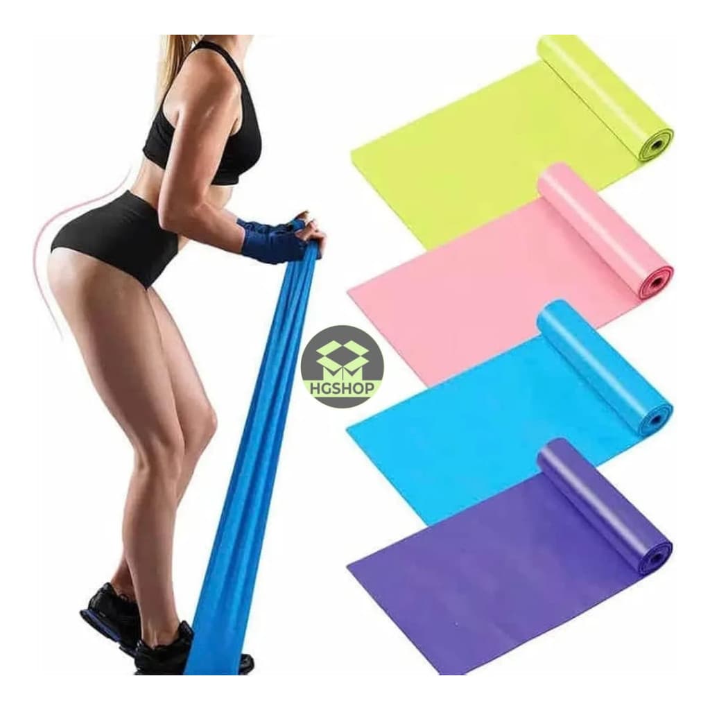 Kit 4 Faixas Elásticas Thera Bands Fisioterapia Pilates