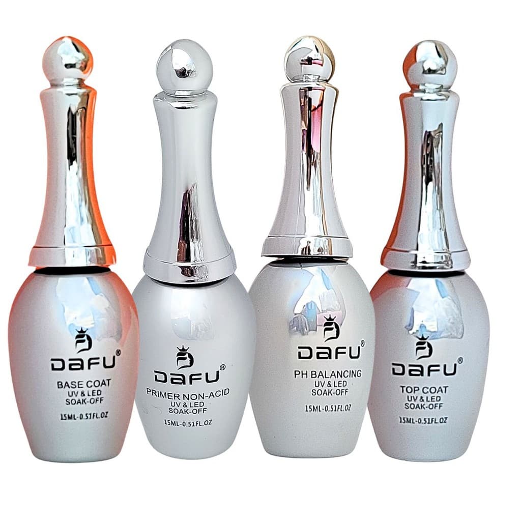 Preparadores Dafu Kit Ph Primer Base Top Coat Unhas Gel Nail
