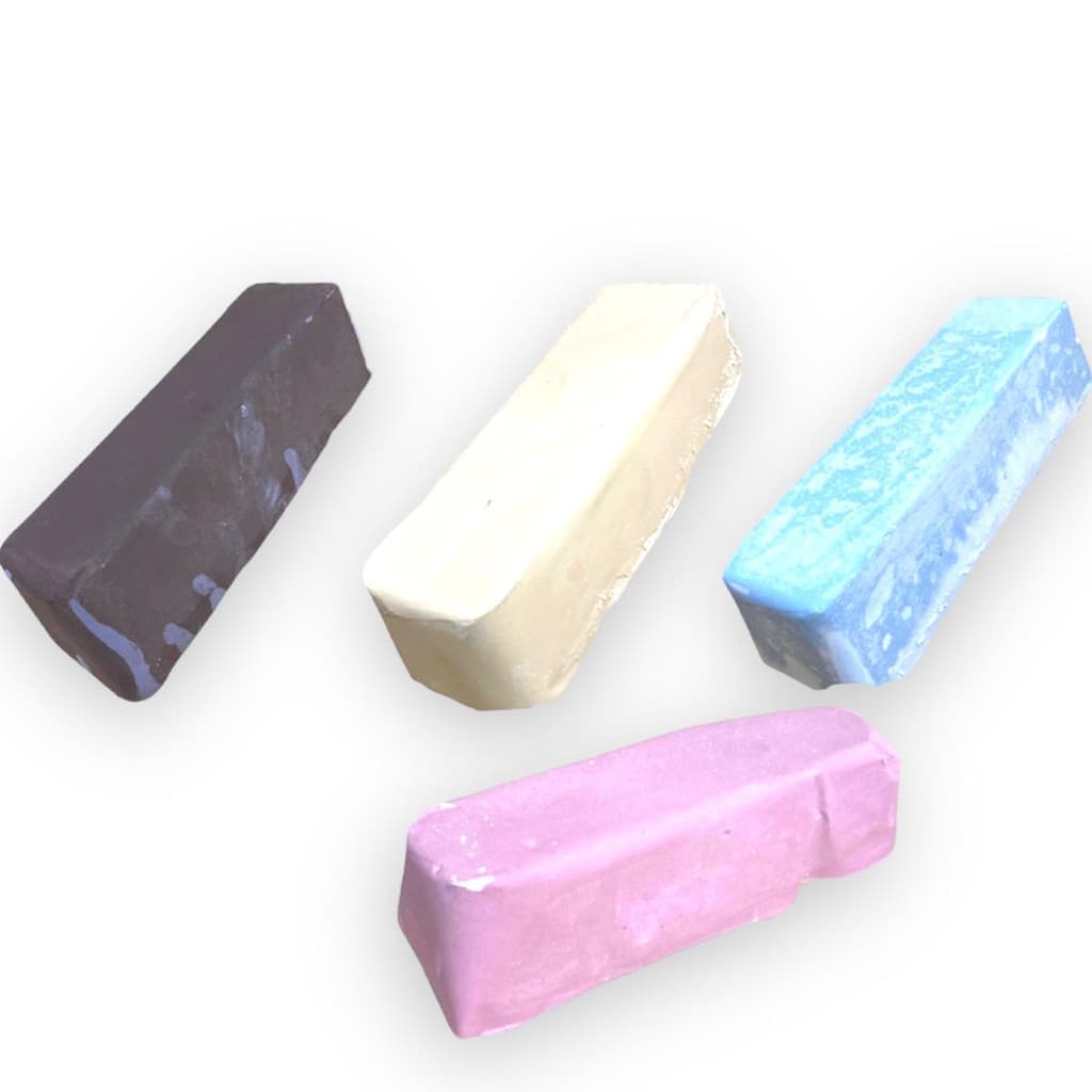 Kit 33 - 4 Massas Abrasivas 1kg Marrom Branca Azul Rosa