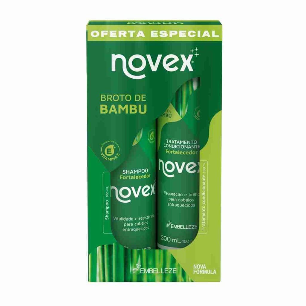 Kit Novex Broto de Bambu Shampoo + Condicionador 300ml Fortalecimento Capilar