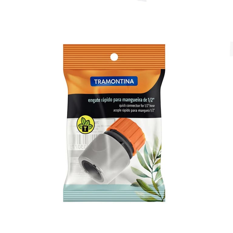 Engate Rápido Tramontina em Plástico para Mangueira de 1/2"