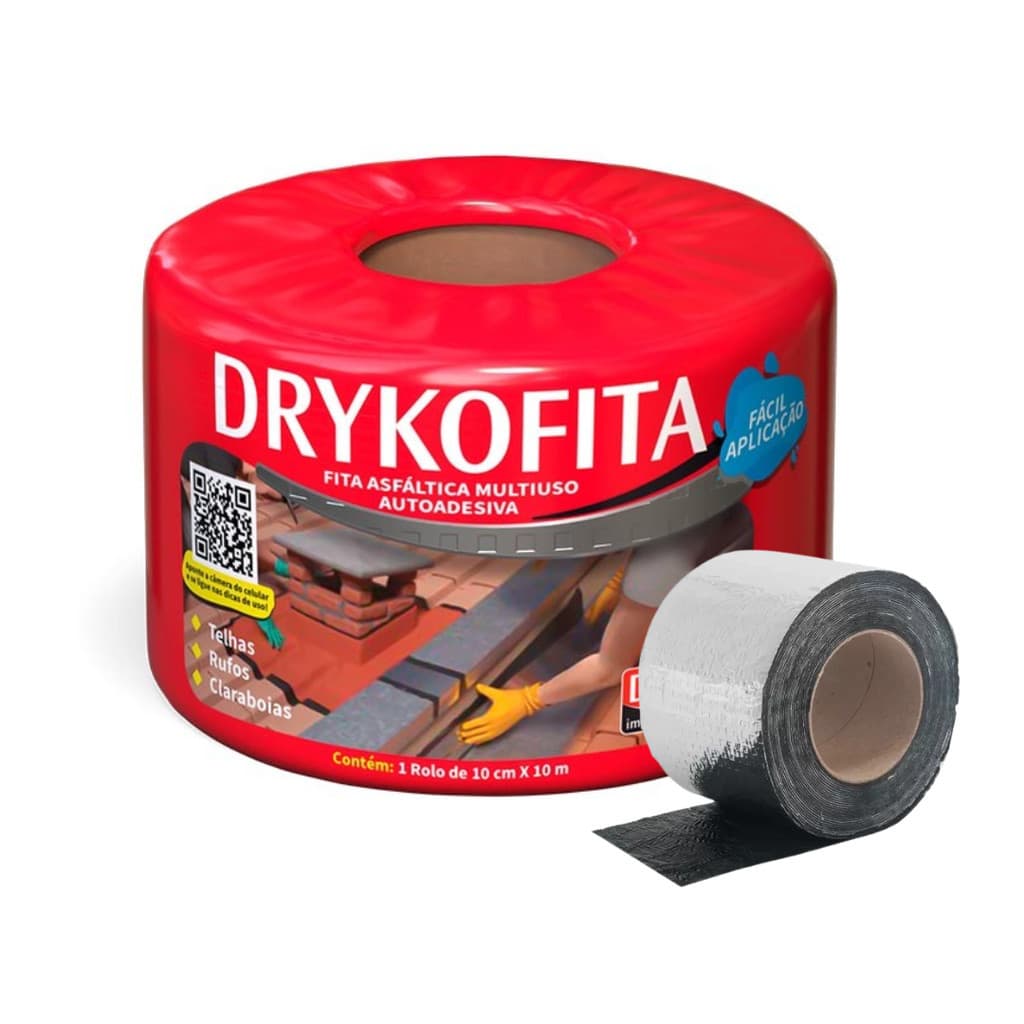 Fita Adesiva Veda Tudo Aluminio Asfáltica 10cm x 10MTS Prova D'Água Autoadesiva