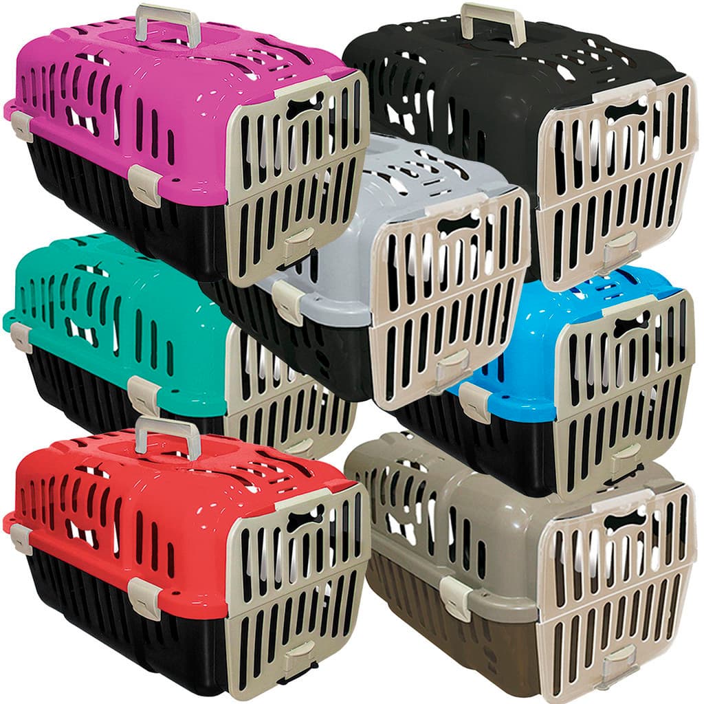 Caixa De Transporte Viagem Passeio Cachorro Cães Gatos Fácil Montar Prática Joy N2 Furacão Pet