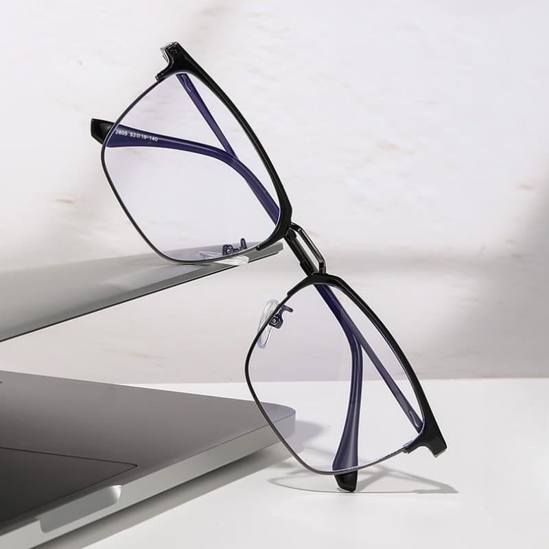Óculos De Leitura De Estrutura Metálica + 100 ° ~ + 400 Para Mulheres Homens Moda Leve Eyewear