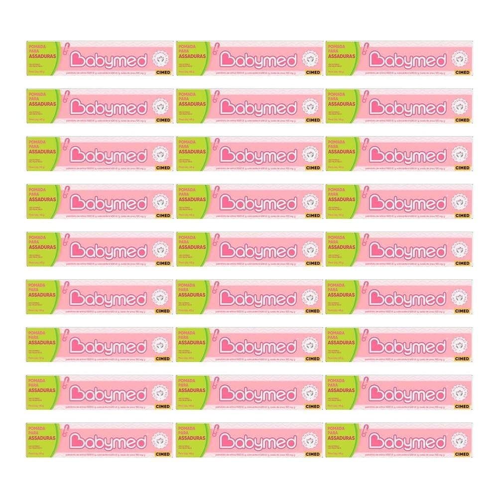 Kit 24 Pomadas Para Prevenção De Assaduras Babymed Rosa 45g