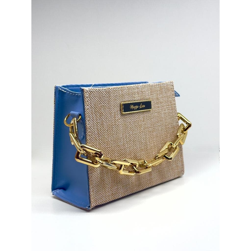 Bolsa Feminina Transversal Vancouver Tecido de Festa casamento formatura balada corrente Grossa
