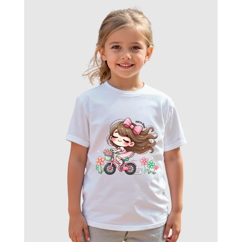 Camiseta Infantil Menina Estampada Dry Fit Pátria Bikes