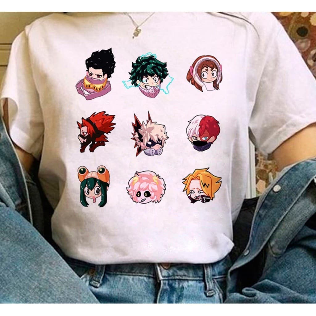 Camiseta Basica Camisa Personagens Boku No Hero Funko School Unissex ref007 Ds