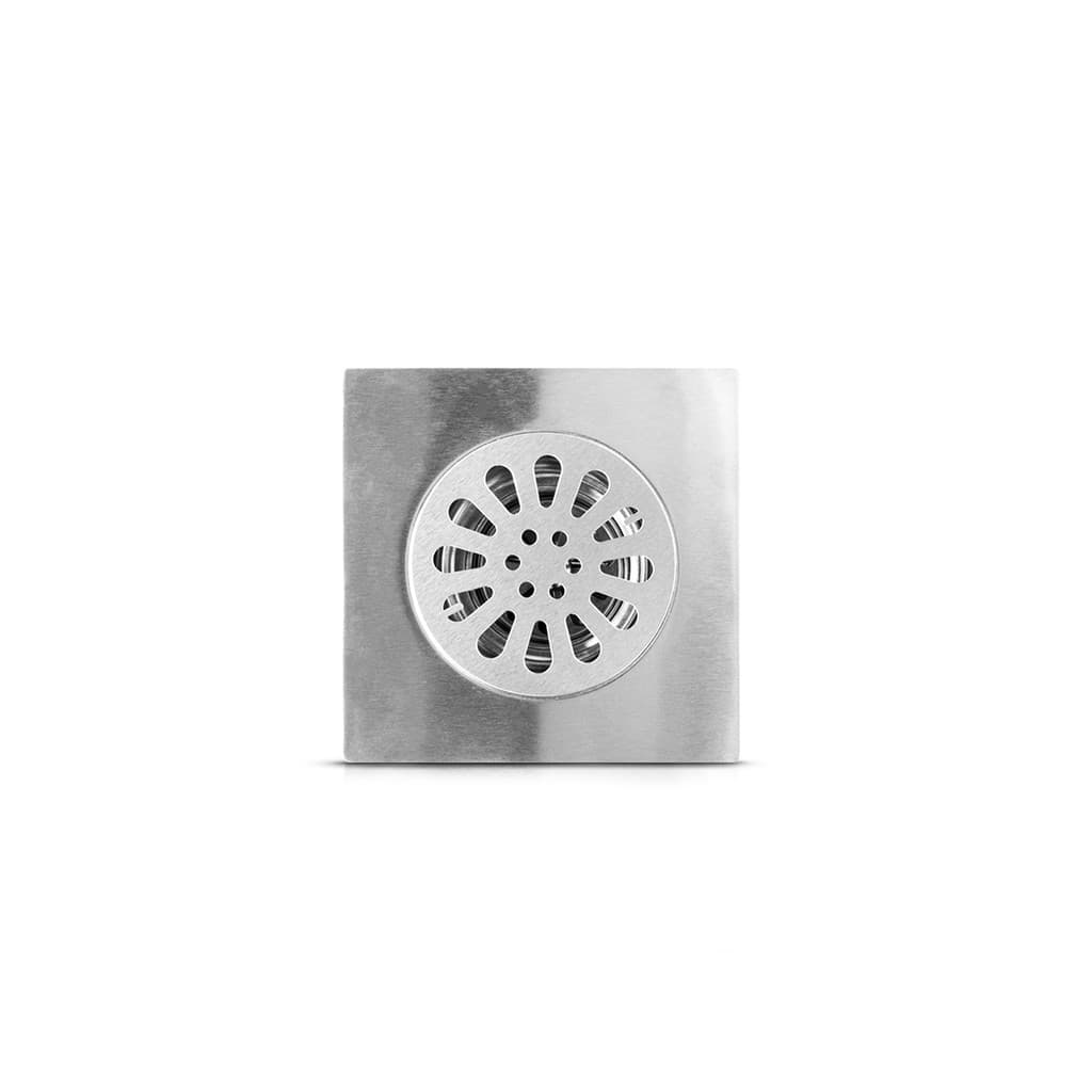 Ralo aço Inox anti odor grelha Quadrado 10x10cm linear dreno banheiro lavabo varanda oculto