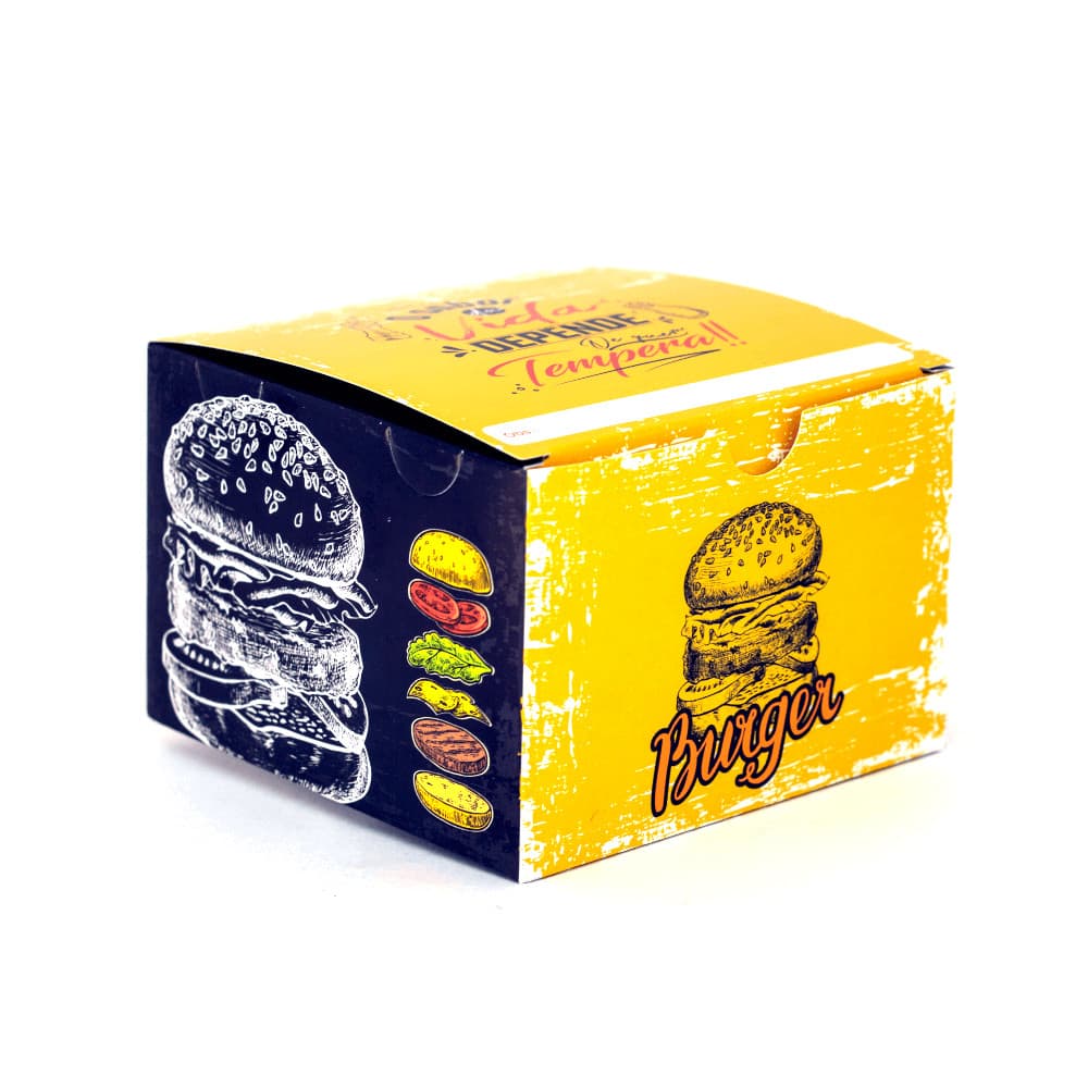 Caixa Box G Embalagem para Hambúrguer Artesanal - Várias Cores - 100 unidades
