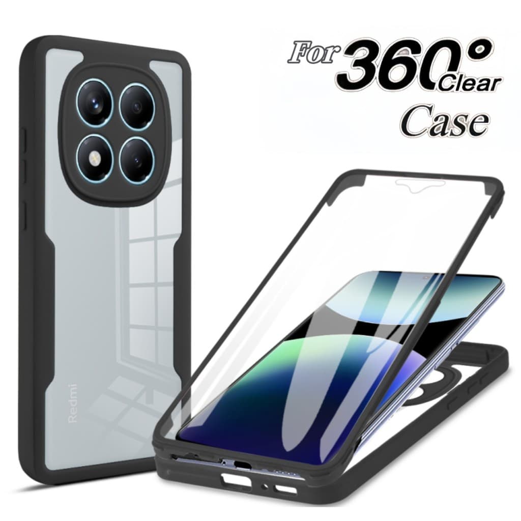 Capa Completa 360 À Prova De Choque Para Xiaomi Redmi 15C 14C 13C Note 15 14 13 Pro Plus Protetora De Silicone Macio