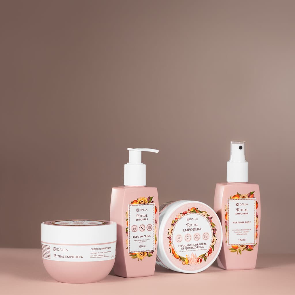 Kit Banho Premium - Ritual Empodera Creme Hidratante Corporal + Esfoliante Corporal + Óleo Corporal + Perfume Mist