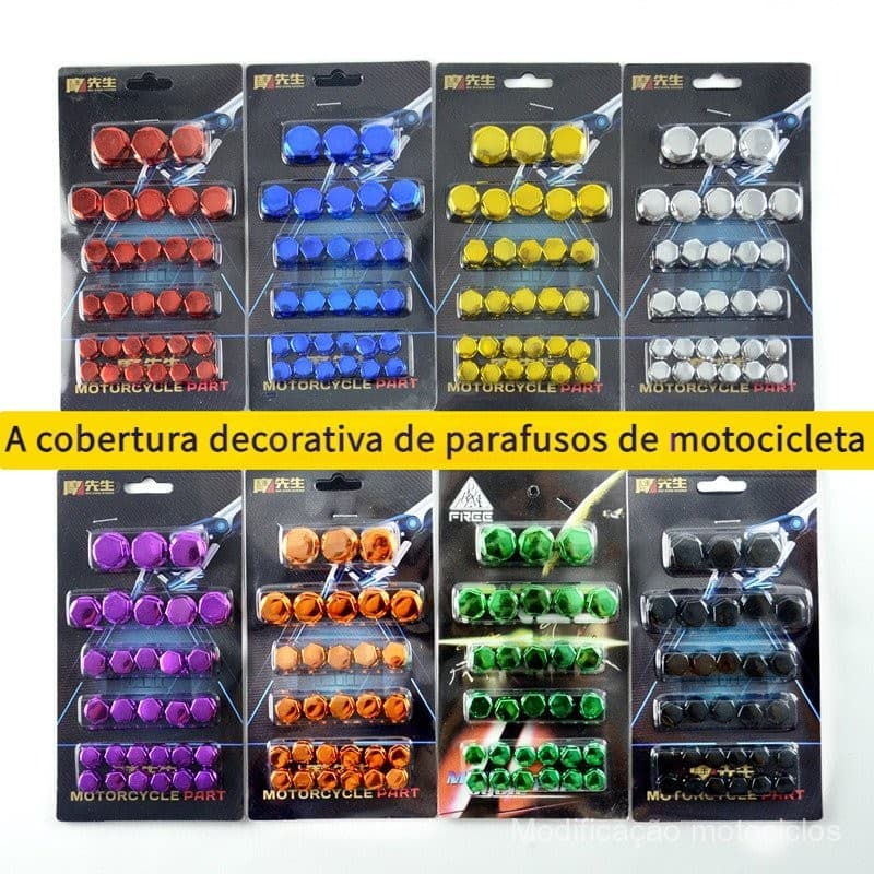 Motocicleta Tampa de Parafuso da Cabeça do Motor Peças Decorativas Tampa de Parafuso do Motor