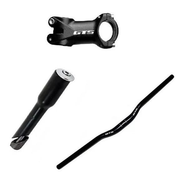 Guidão + Mesa Gts 31.8mm Kit Bike Adaptador de 21.1mm Standard para bicicleta mtb