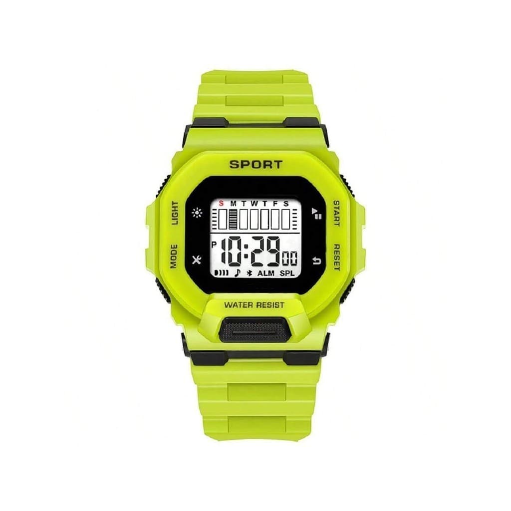 Relógio de pulso digital LED Masculino Multifuncional Data Semana Cronômetro Alarme Esportivo Com Luz Noturna, adequado para uso diário e viagens de adolescentes e casais.