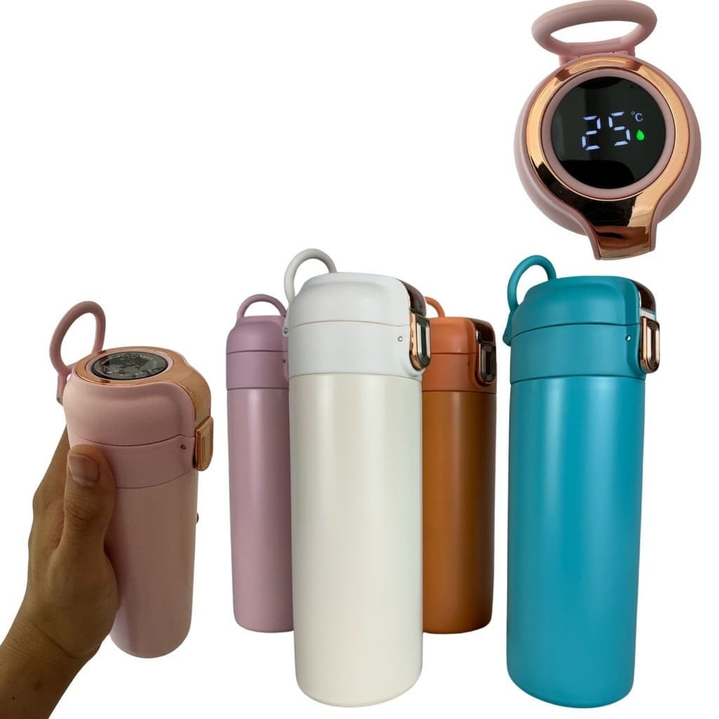 Garrafa Térmica Inox 450ml Para Academia Esporte Camping Quente e Frio Isolamento Duplo