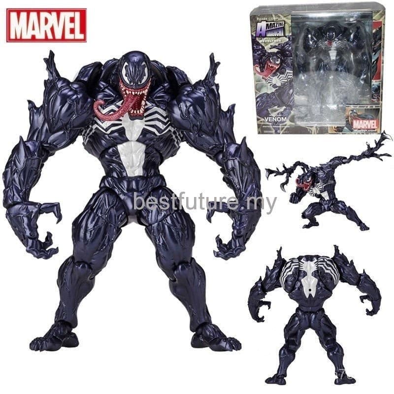 Venom Amaguchi Revoltech Change Face Action Figure Brinquedos YWSC