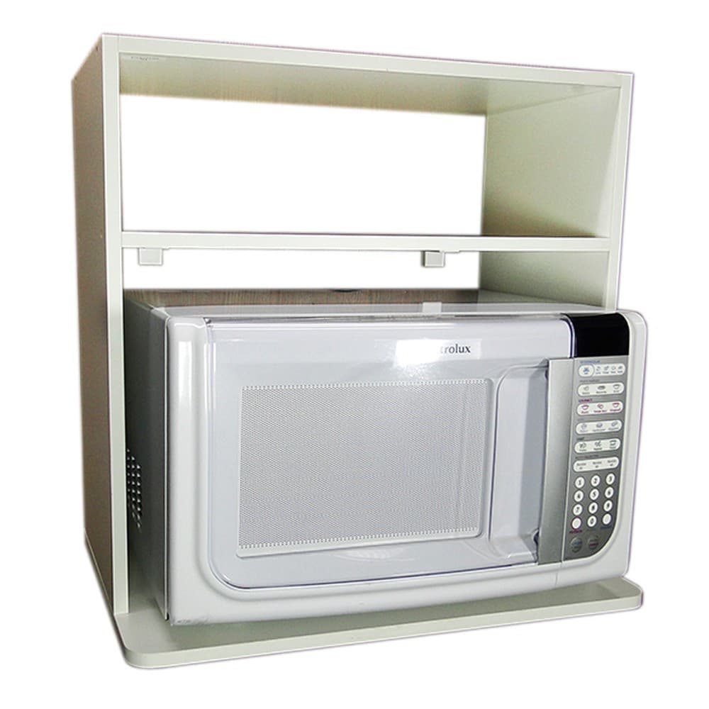 Suporte Para Microondas Com Nicho Mdf Tx Branco .