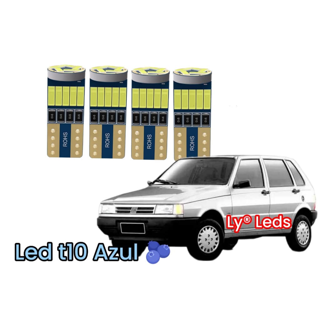 Led fiat Uno 93 ice Blue Painel Teto Placa Farolete Top Qualidade