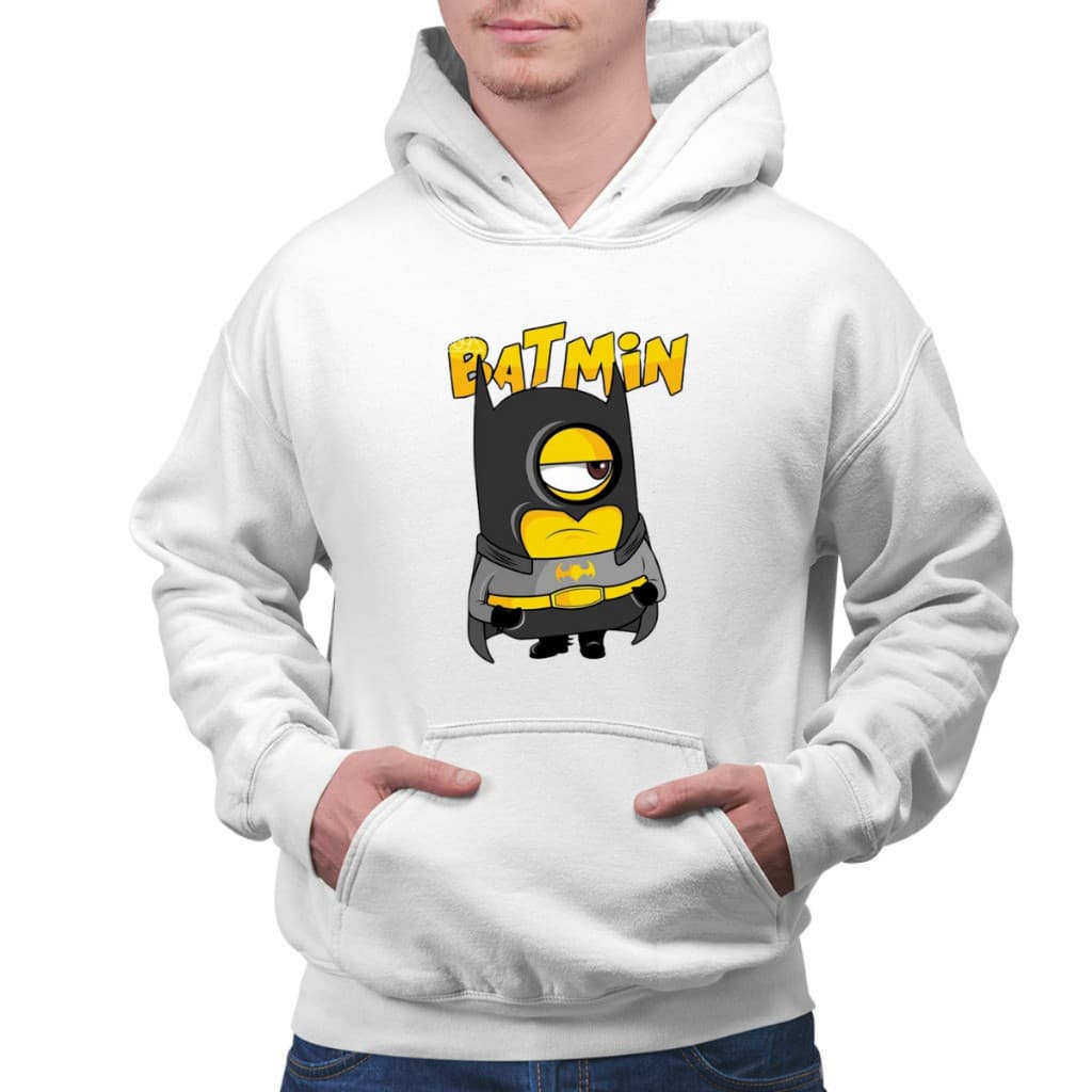 Moletom Blusa De Frio Canguru Batmin Com Capuz Cordão Ajustável Promoção