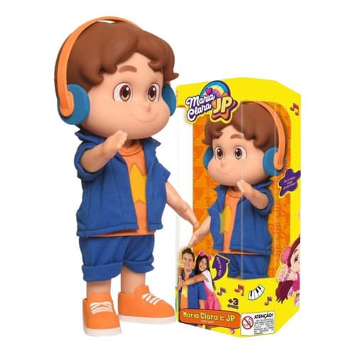 Boneco Jp Mecanizado Vinil Articulado 29 Cm Fala 14 Frases Nova Brink - 1056