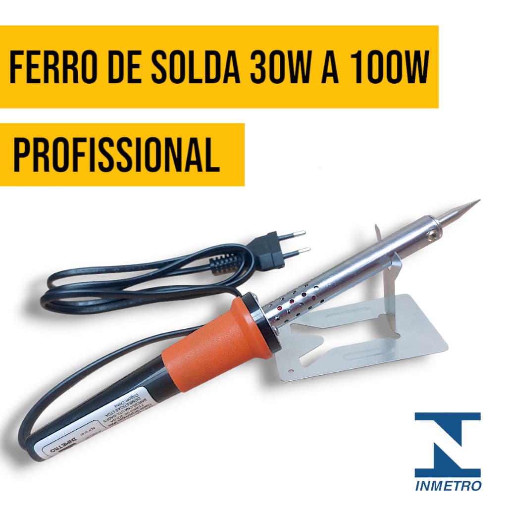 Ferro de Solda Profissional 110v/220v - 30w/40w/60w/100w Soldar Soda Elétrica Alumínio estanho