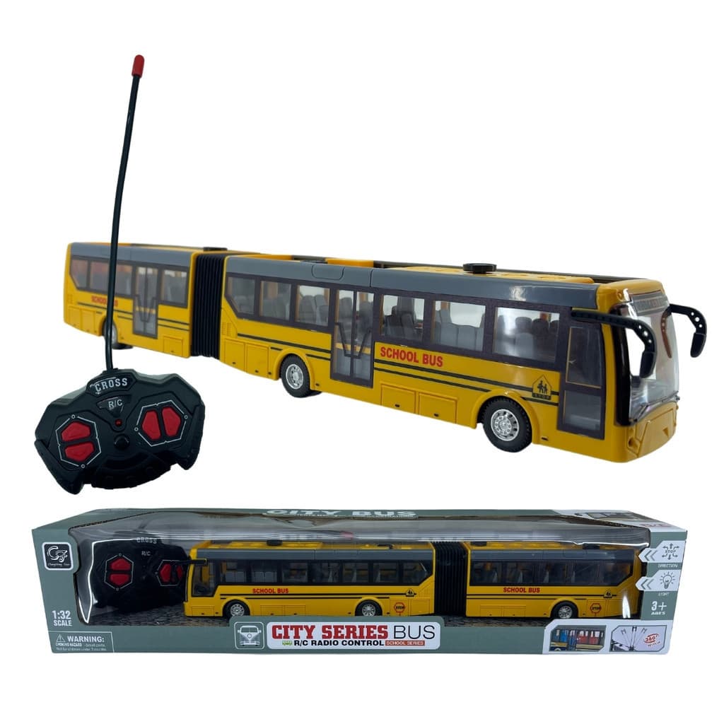 Ônibus Controle Remoto Bateria Recarregável Articulado city bus