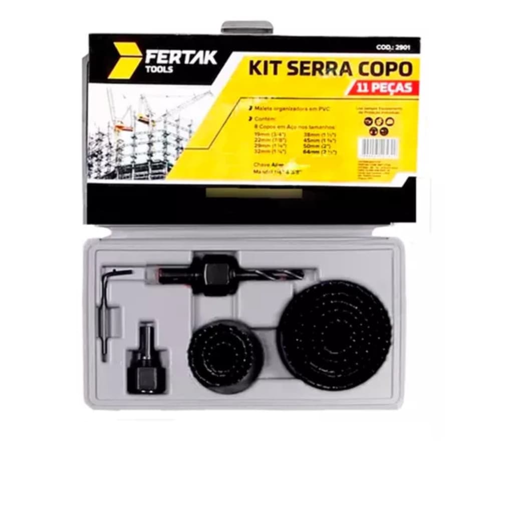 JOGO SERRA COPO C/ 11 PCS FERTAK