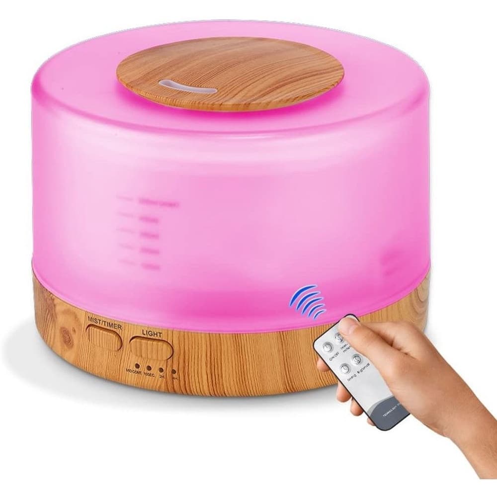 Umidificador 500ml Difusor de Óleo Essencial Umidificador de Ar Doméstico Difusor de Aroma Aromaterapia LED