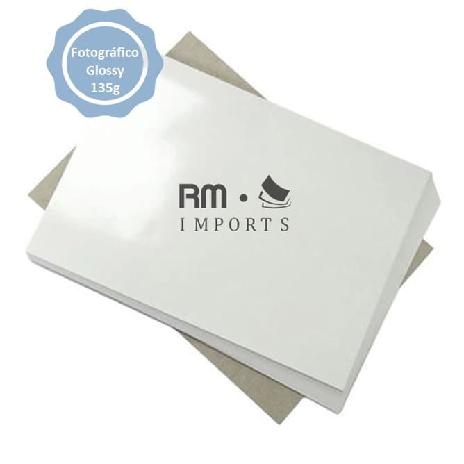 Papel Fotografico A4 Glossy (brilho) 130/135g - 40 Folhas Premium