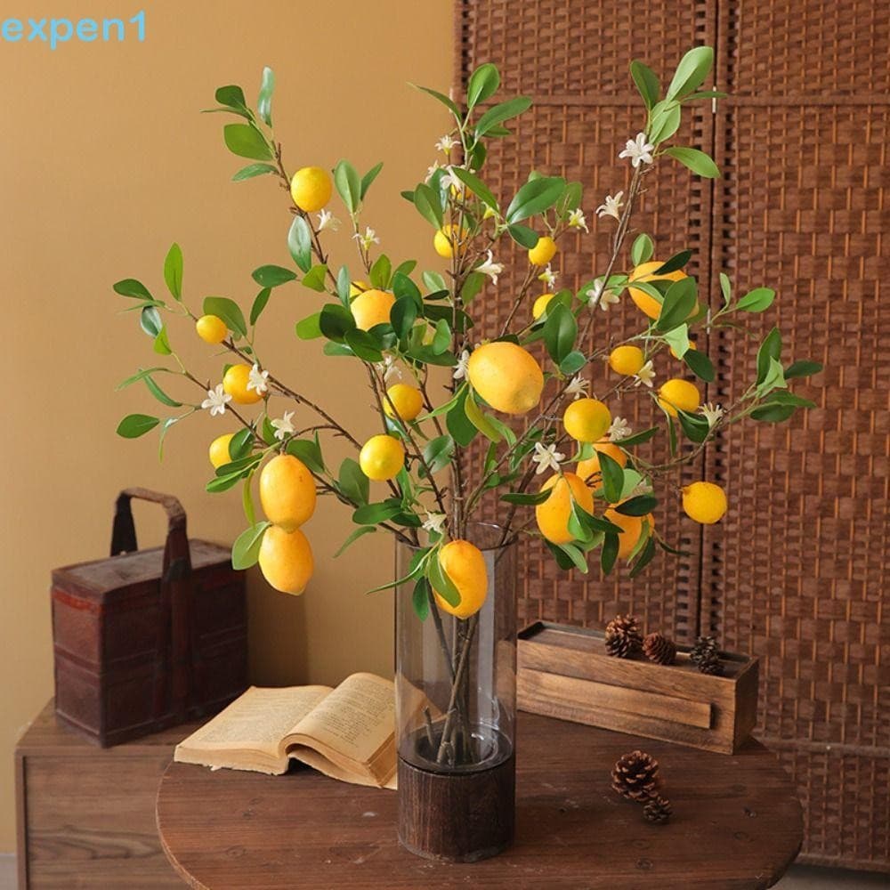 EXPEN Ramo De Limão Simulação Arranjo De Flores Decoração Para Casa Fotografia Adereços Restaurante Flor Artificial