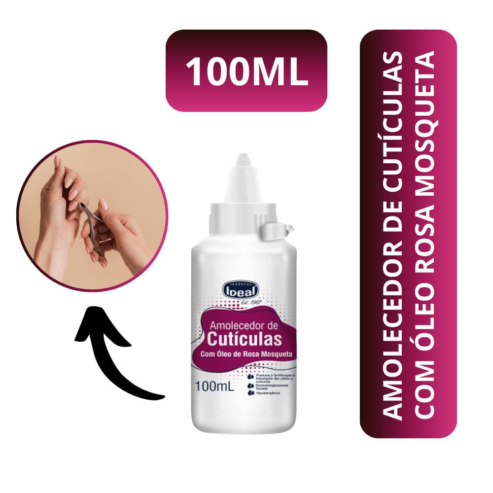 Amolecedor de Cuticulas Ideal 100ml Rosa Mosqueta