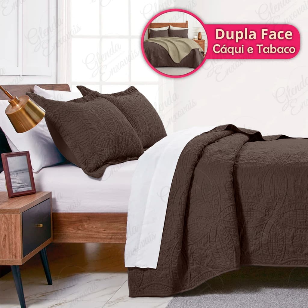 Kit Cobre-Leito Dupla Face-Escolha Entre Dois Estilos em Uma Só Peça-CL