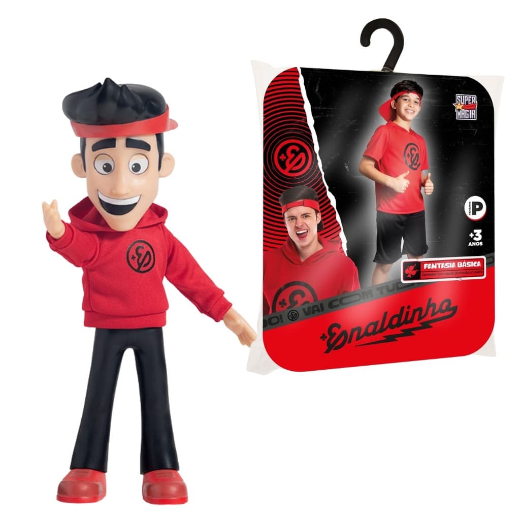 Kit Fantasia Enaldinho + Boneco - Aventuras em Suas Mãos!