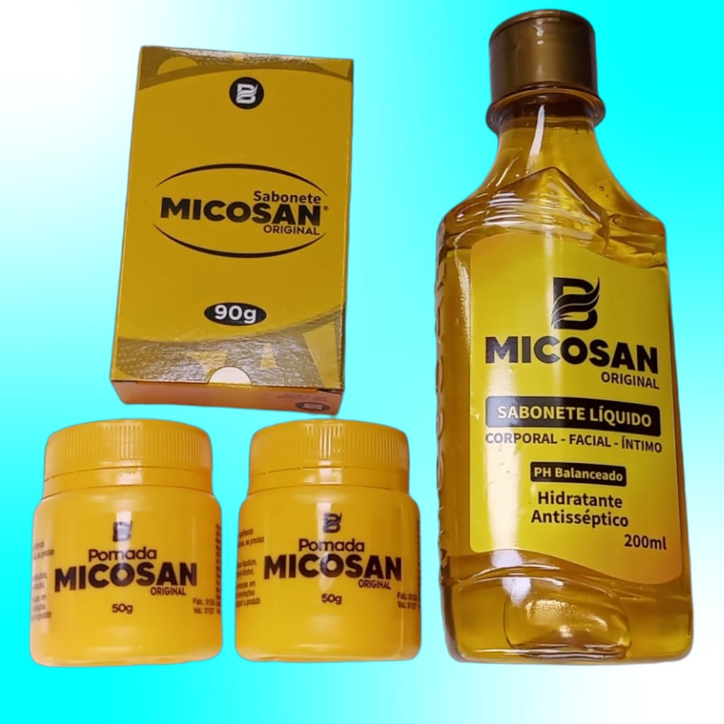 Kit Pomada Micosan Clareador Completo Contra Manchas Na Pele e Coceiras