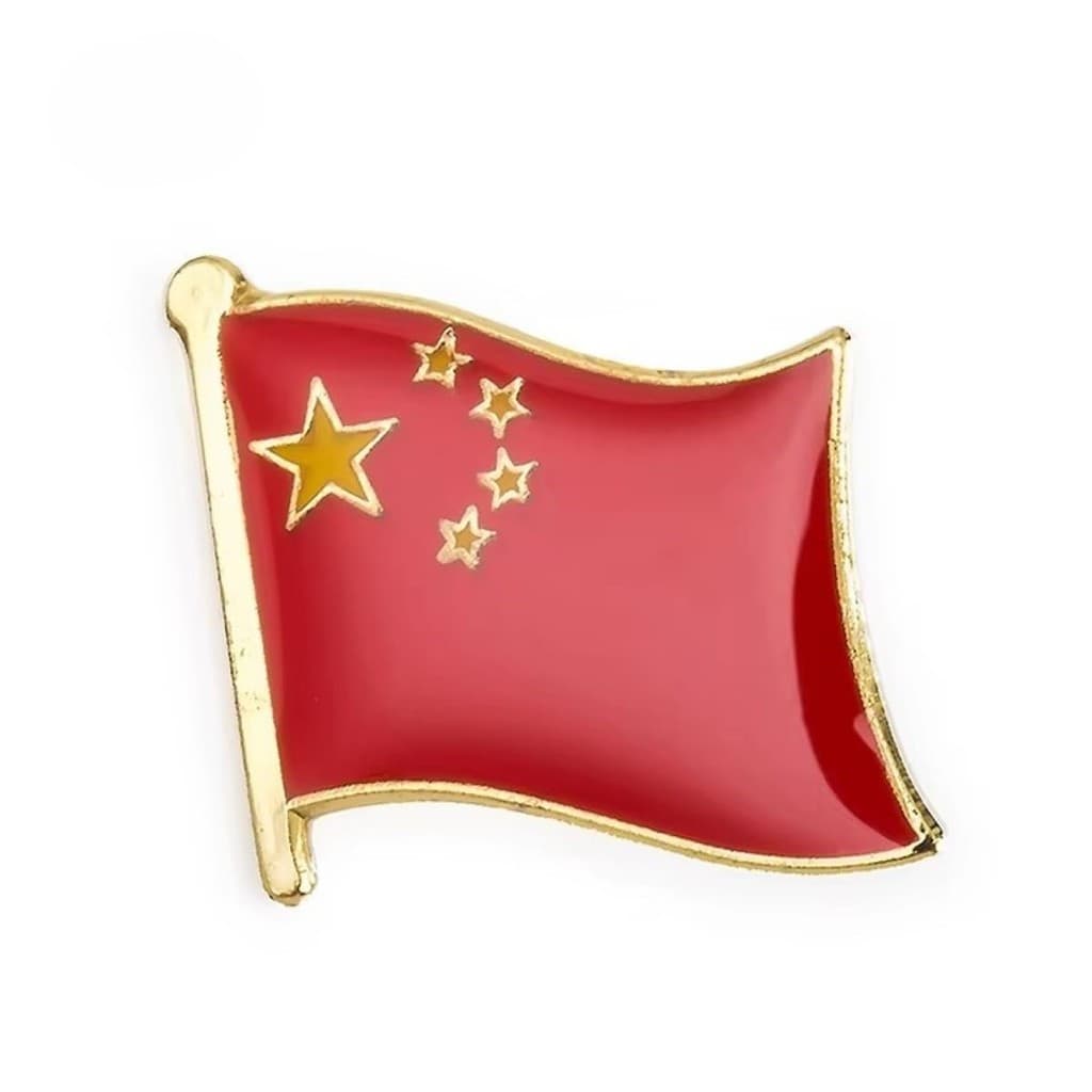 Broche Oficial Bandeira China Pin País Asiático Pequim Comércio Chinês