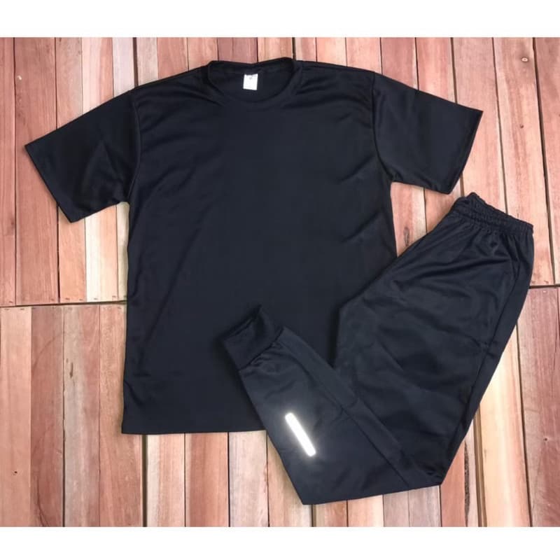 Kit Dry Fit Camisa + Calça Jogger Refletivel Otima para o dia a dia Esportivo e Casual OUTONO INVERNO