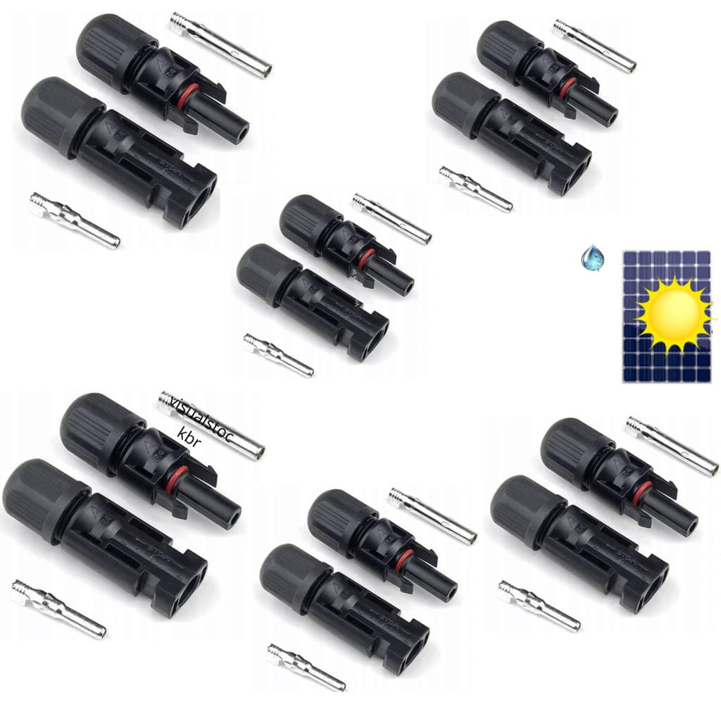 6 Pares de conector mc4 solar  instalação Painel Solar plug conector sistema fotovoltaico