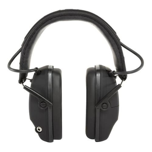 Abafador Protetor Auricular Eletronico Aurok Sport Whisper 22 Decibéis Ajustavel Cor Preto