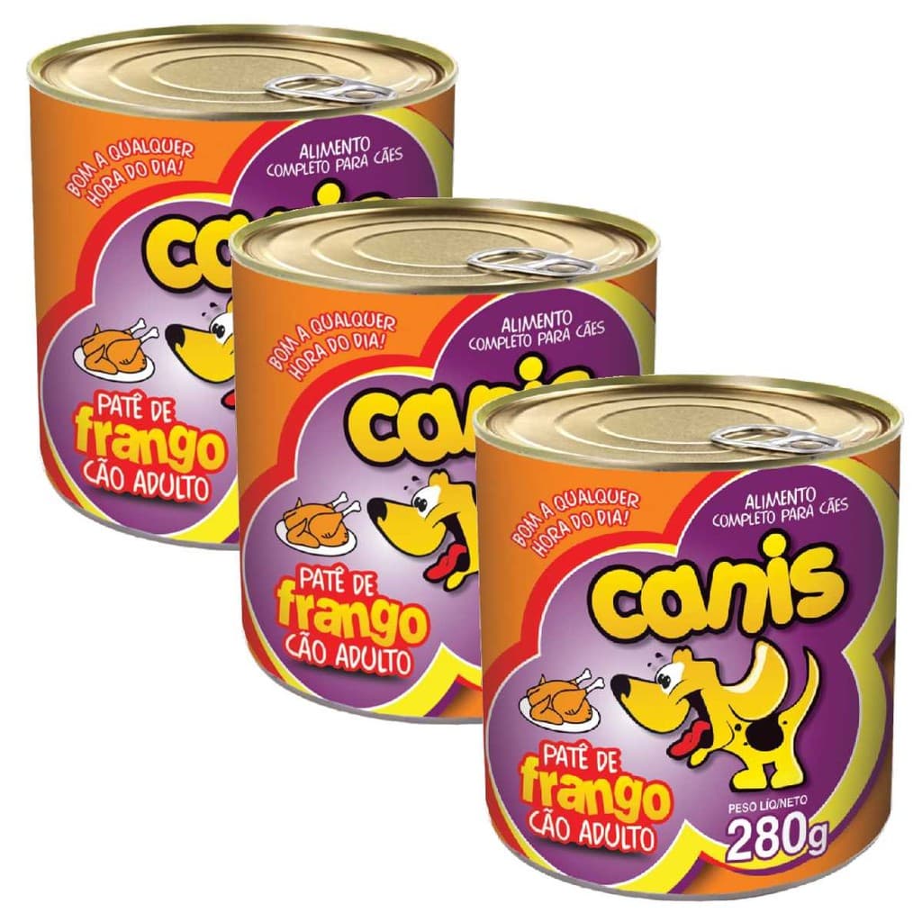 Ração Sache Para Cachorro Canis Adulto Frango 280gr Kit3un
