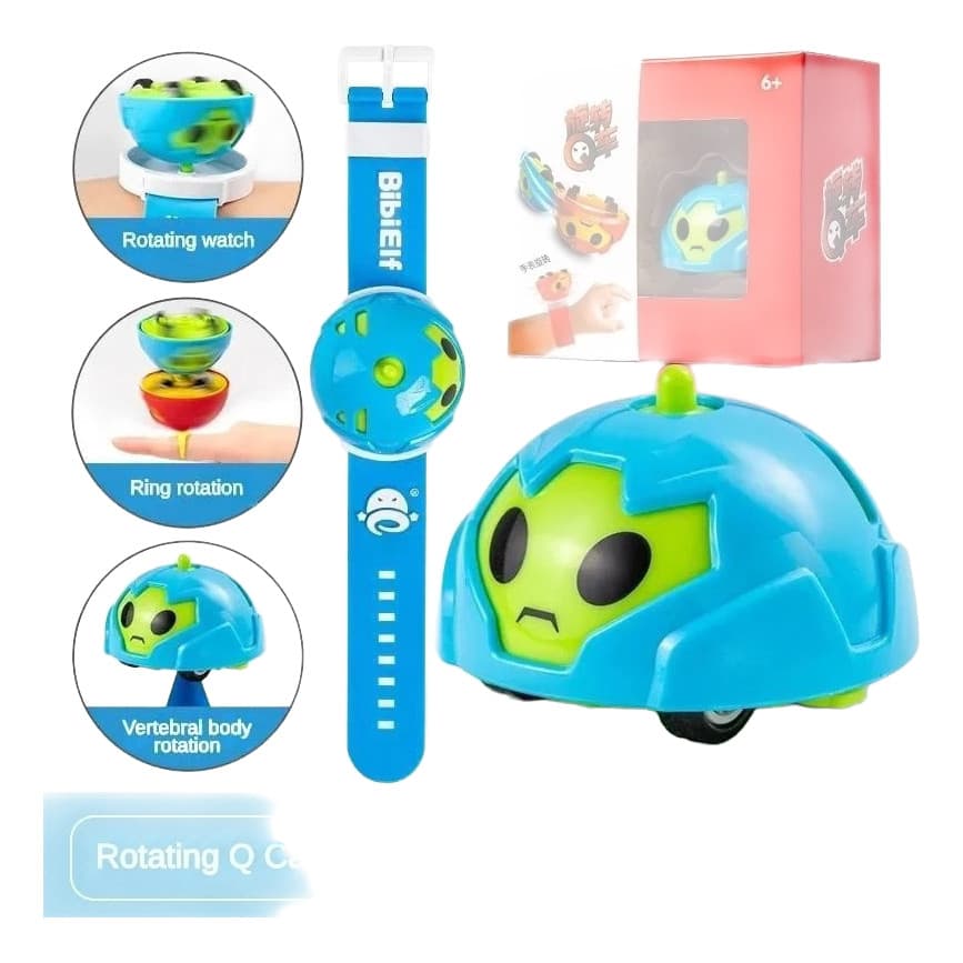 Relogio Infantil Giroscopio Carrinho Rotativo Pião Bayblade Criança